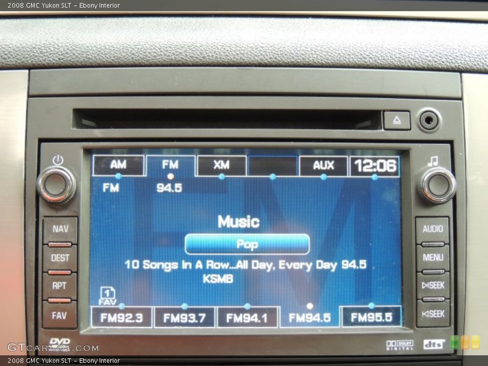 Ebony Interior Audio System for the 2008 GMC Yukon SLT #80559536