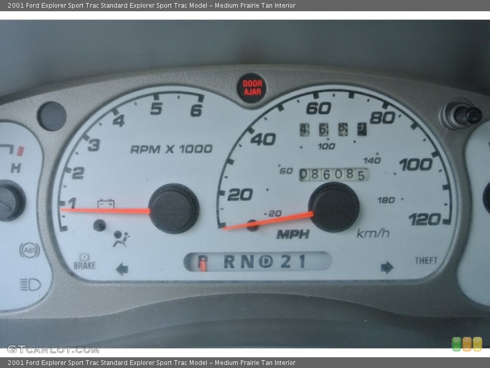 Medium Prairie Tan Interior Gauges for the 2001 Ford Explorer Sport Trac  #80562192