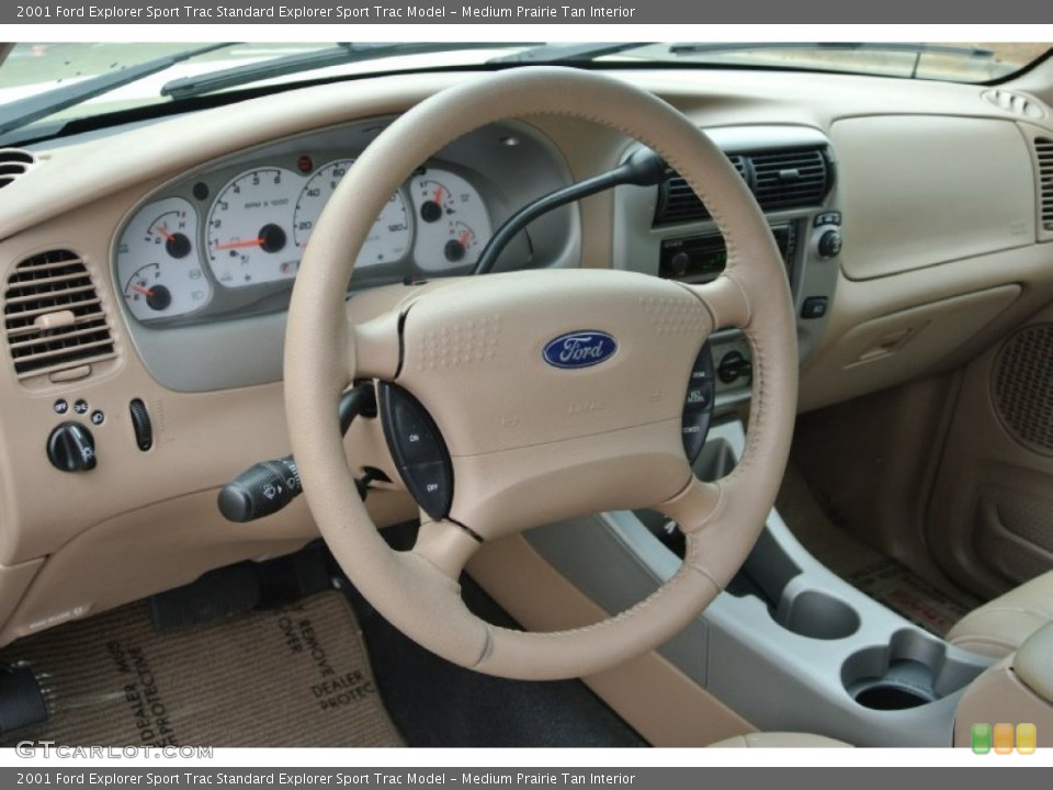 Medium Prairie Tan Interior Steering Wheel for the 2001 Ford Explorer Sport Trac  #80562409