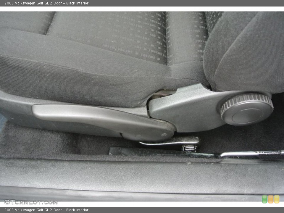 Black Interior Front Seat for the 2003 Volkswagen Golf GL 2 Door #80563336