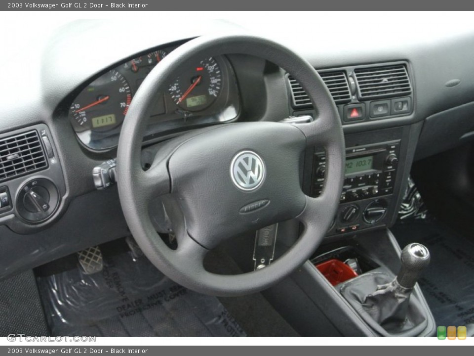 Black Interior Dashboard for the 2003 Volkswagen Golf GL 2 Door #80563777