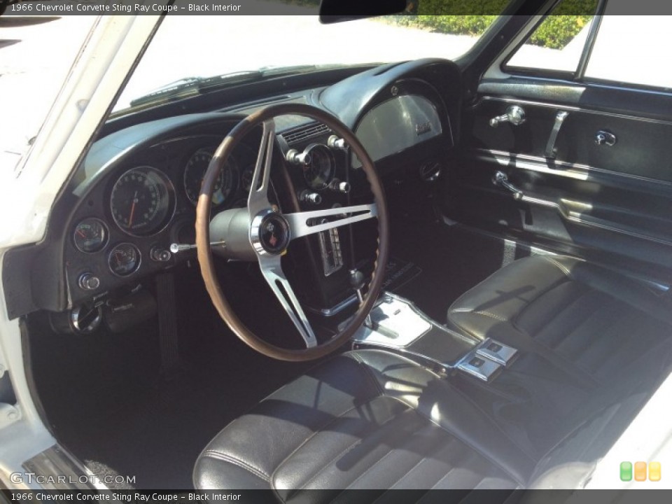 Black 1966 Chevrolet Corvette Interiors