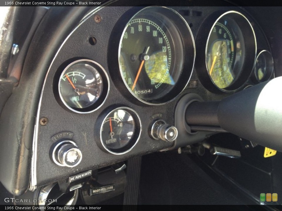 Black Interior Gauges for the 1966 Chevrolet Corvette Sting Ray Coupe #80568868