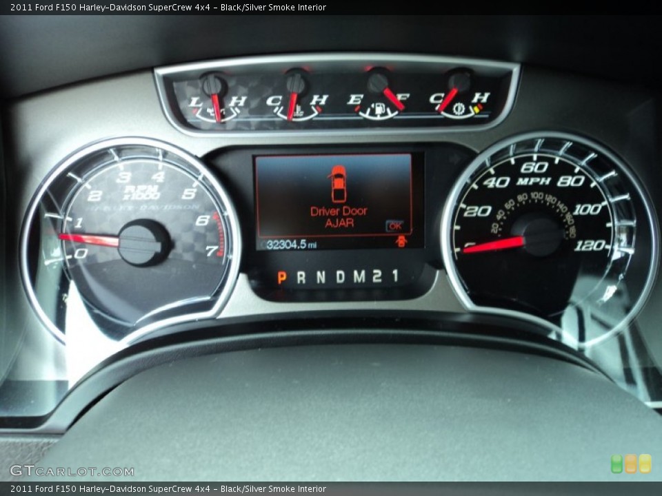 Black/Silver Smoke Interior Gauges for the 2011 Ford F150 Harley-Davidson SuperCrew 4x4 #80568886