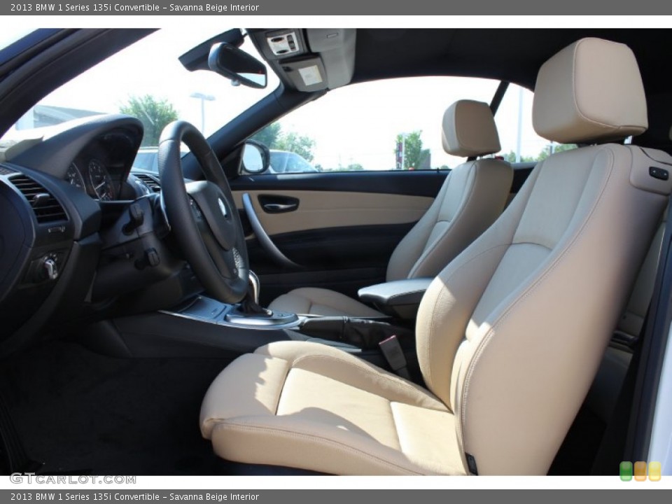 Savanna Beige Interior Photo for the 2013 BMW 1 Series 135i Convertible #80569681