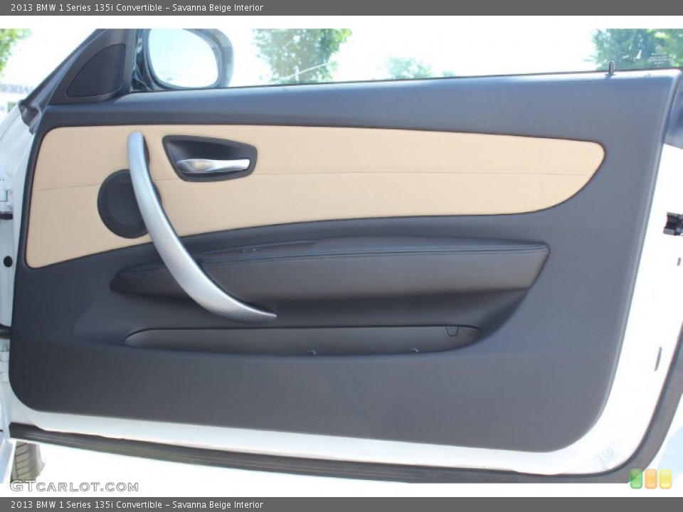 Savanna Beige Interior Door Panel for the 2013 BMW 1 Series 135i Convertible #80569699