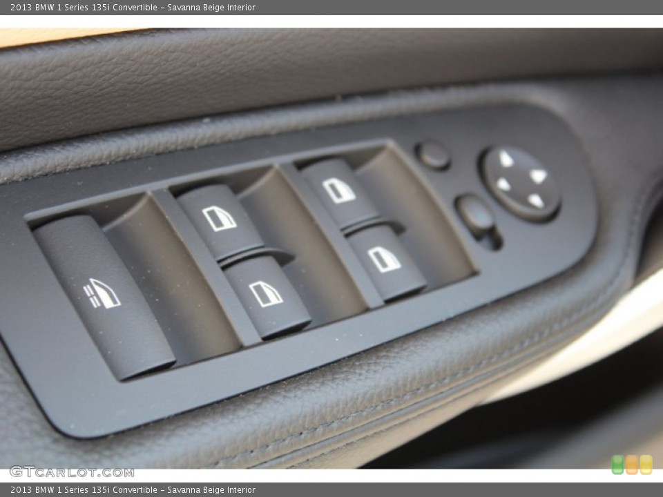 Savanna Beige Interior Controls for the 2013 BMW 1 Series 135i Convertible #80569985