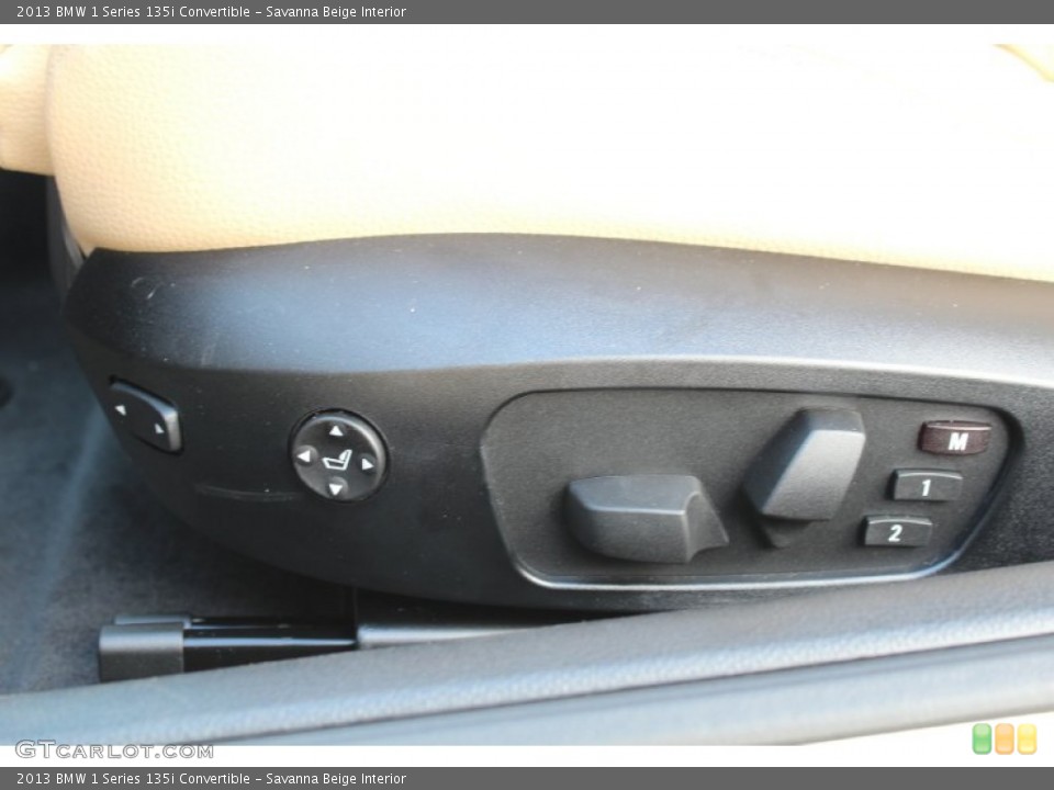 Savanna Beige Interior Controls for the 2013 BMW 1 Series 135i Convertible #80570003