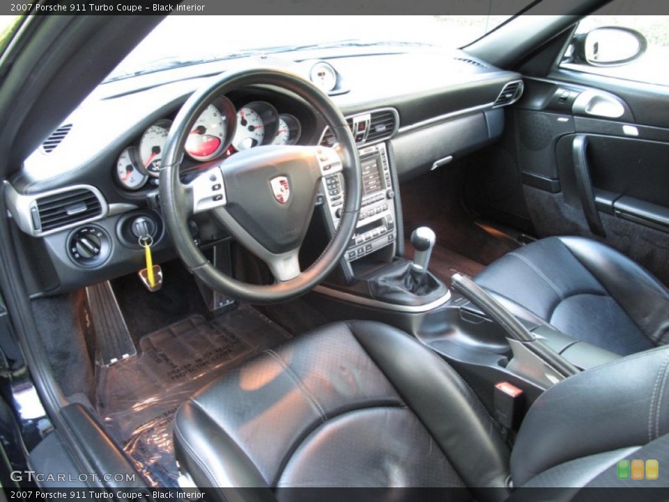 Black Interior Prime Interior for the 2007 Porsche 911 Turbo Coupe #80570446