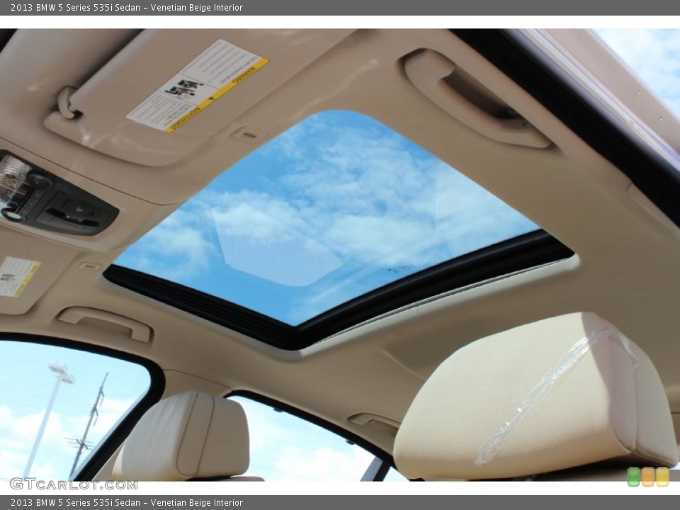 Venetian Beige Interior Sunroof for the 2013 BMW 5 Series 535i Sedan #80570638
