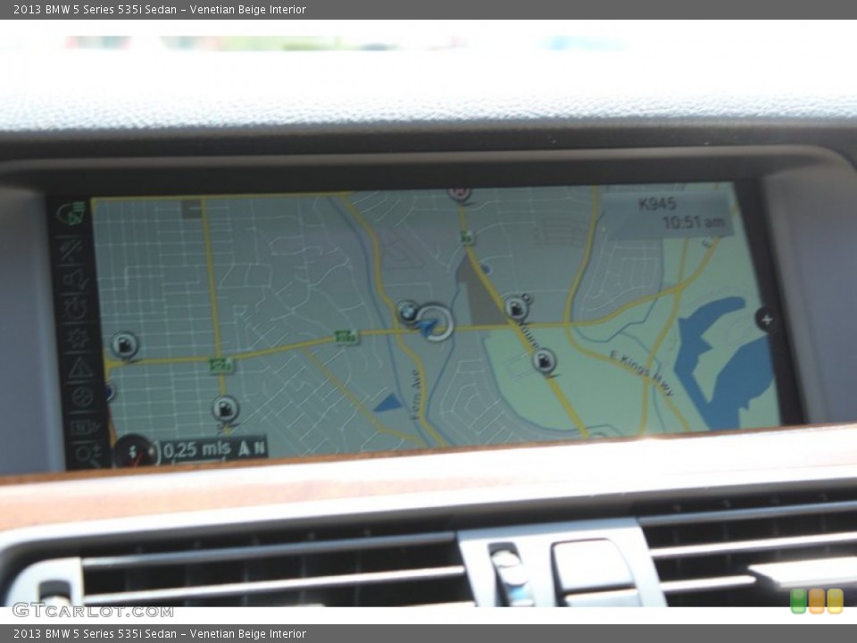 Venetian Beige Interior Navigation for the 2013 BMW 5 Series 535i Sedan #80570663