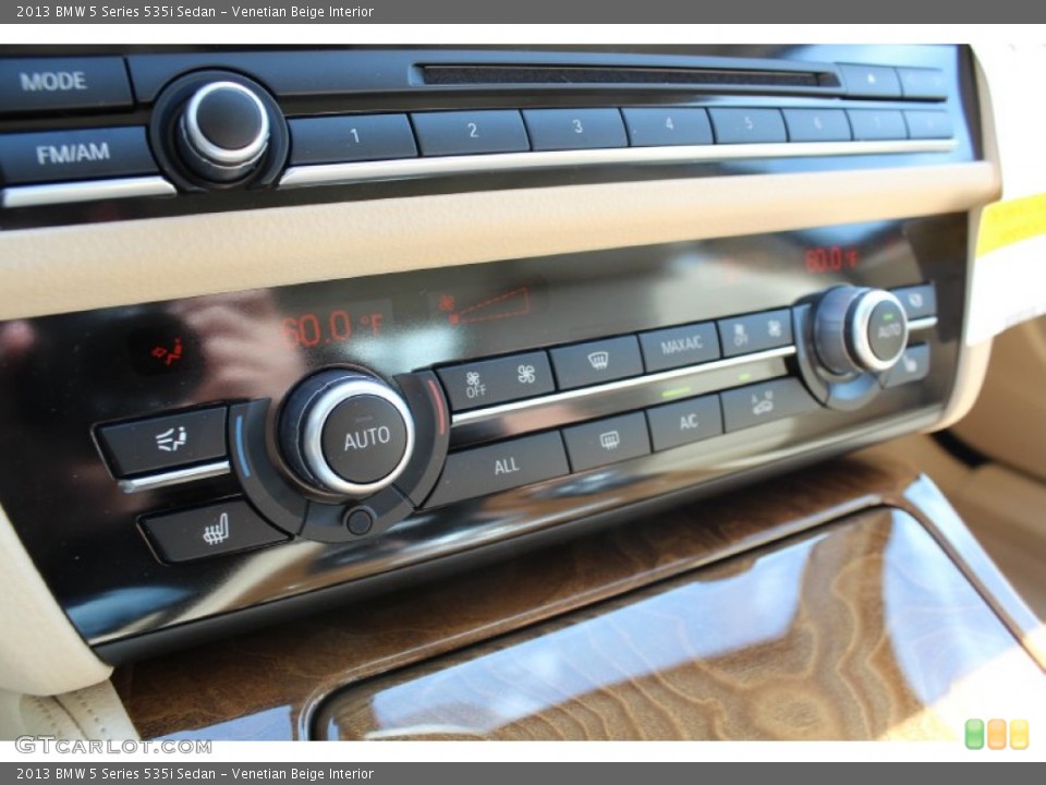 Venetian Beige Interior Controls for the 2013 BMW 5 Series 535i Sedan #80570869