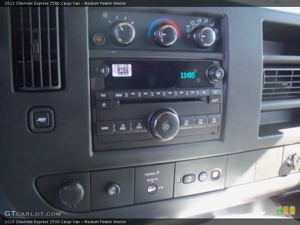 Medium Pewter Interior Controls for the 2013 Chevrolet Express 2500 Cargo Van #80571121