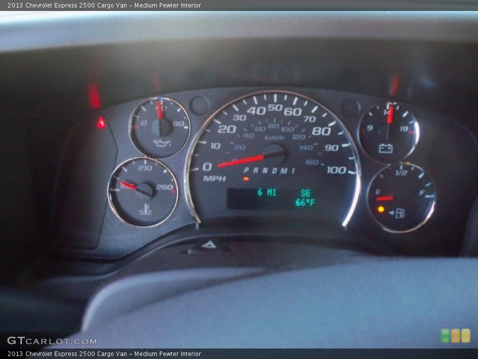 Medium Pewter Interior Gauges for the 2013 Chevrolet Express 2500 Cargo Van #80571270