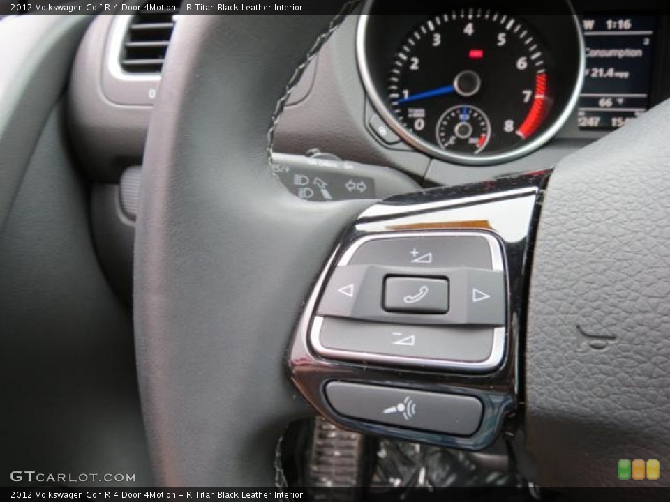 R Titan Black Leather Interior Controls for the 2012 Volkswagen Golf R 4 Door 4Motion #80572786