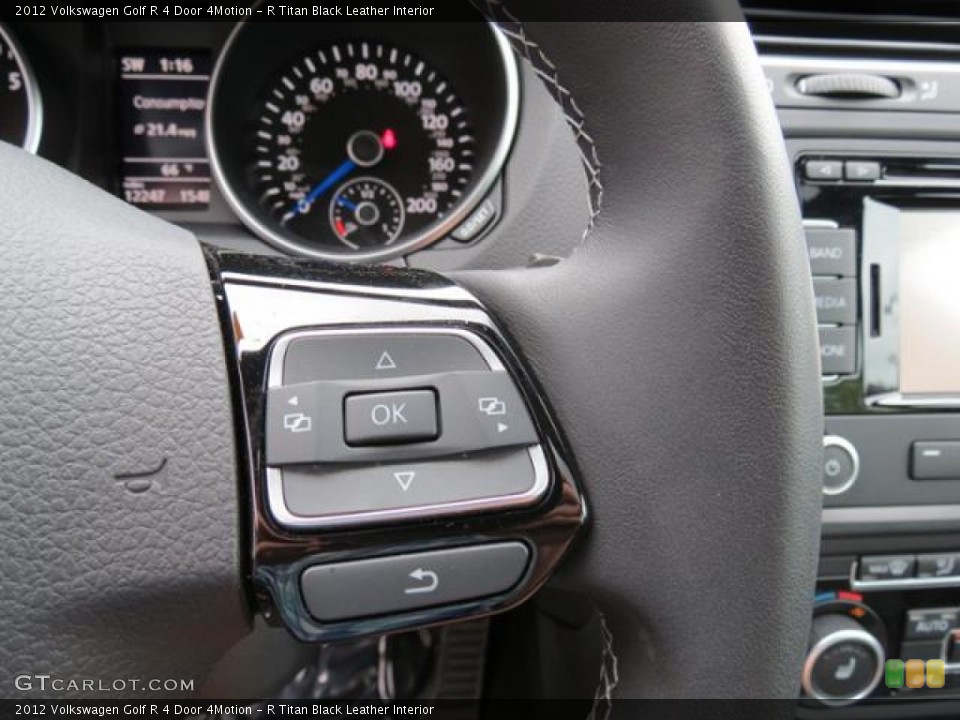 R Titan Black Leather Interior Controls for the 2012 Volkswagen Golf R 4 Door 4Motion #80572810
