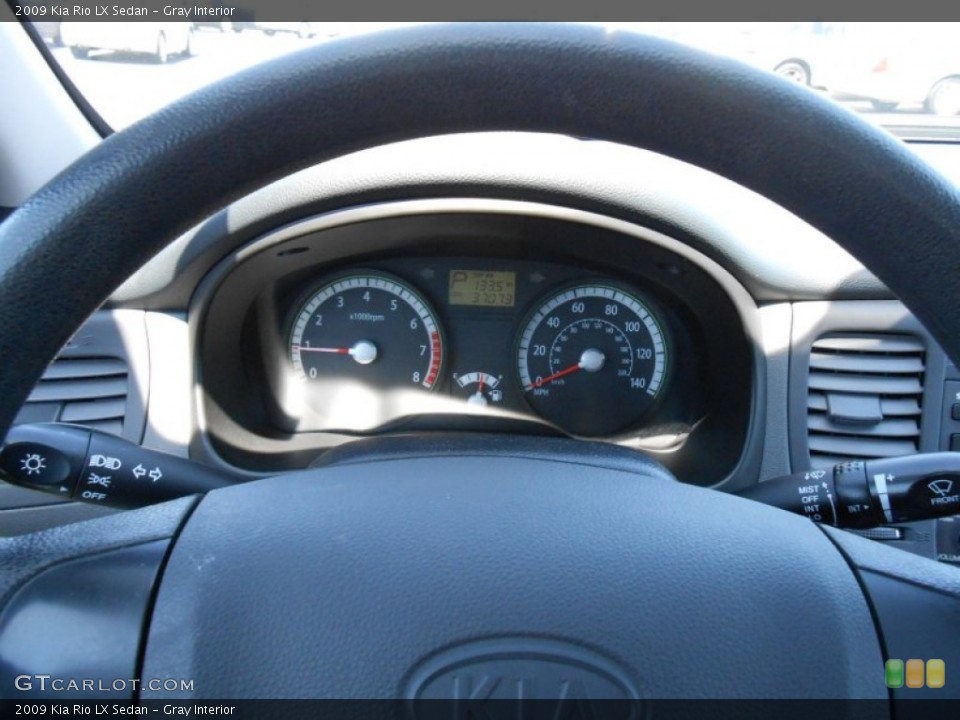 Gray Interior Gauges for the 2009 Kia Rio LX Sedan #80572921