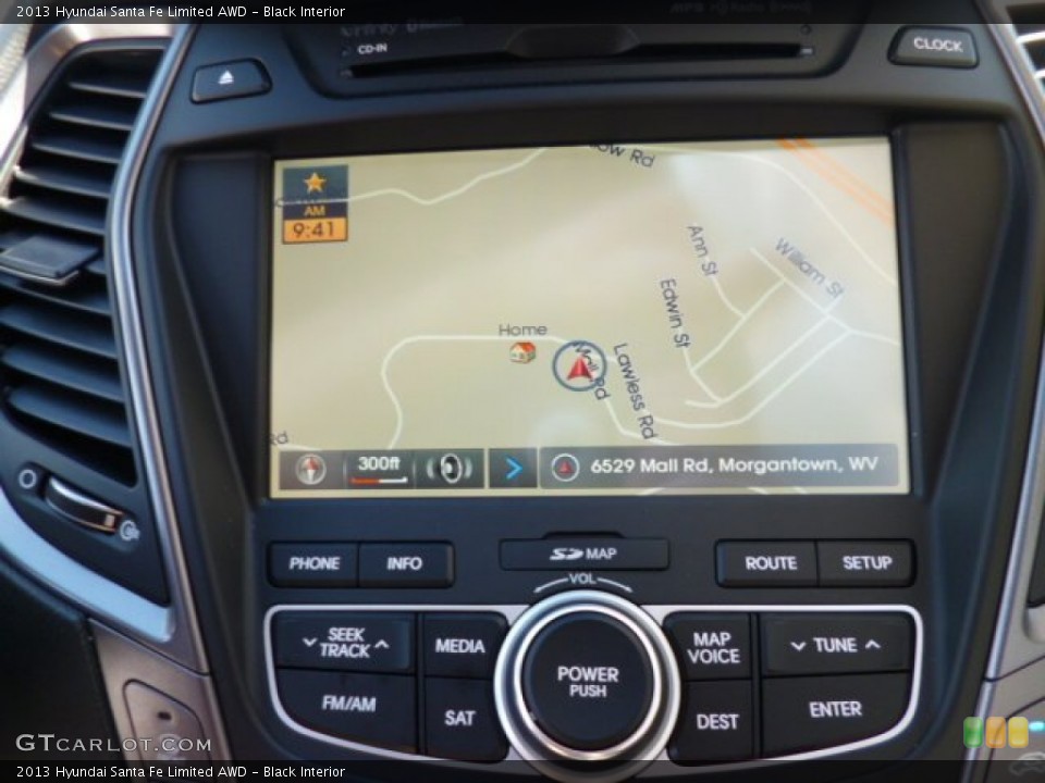 Black Interior Navigation for the 2013 Hyundai Santa Fe Limited AWD #80577148
