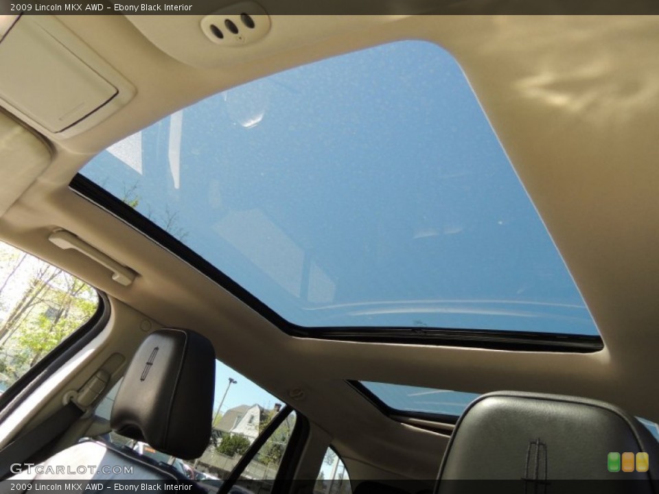 Ebony Black Interior Sunroof for the 2009 Lincoln MKX AWD #80577783