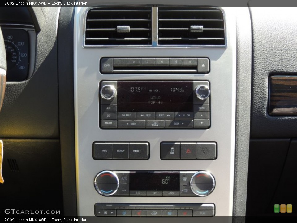 Ebony Black Interior Controls for the 2009 Lincoln MKX AWD #80577834