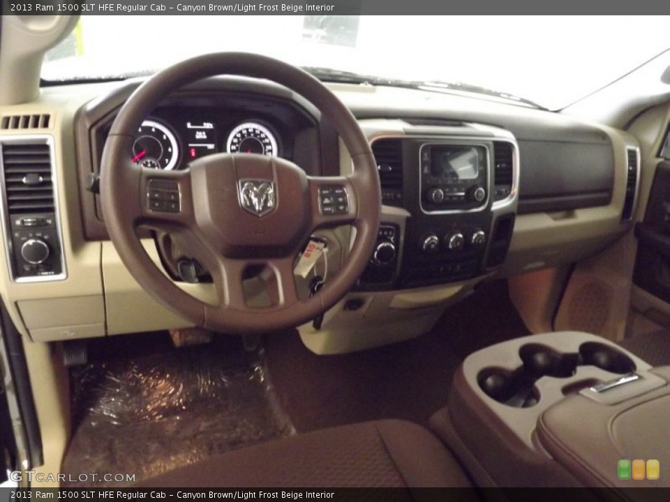 Canyon Brown/Light Frost Beige Interior Dashboard for the 2013 Ram 1500 SLT HFE Regular Cab #80580554