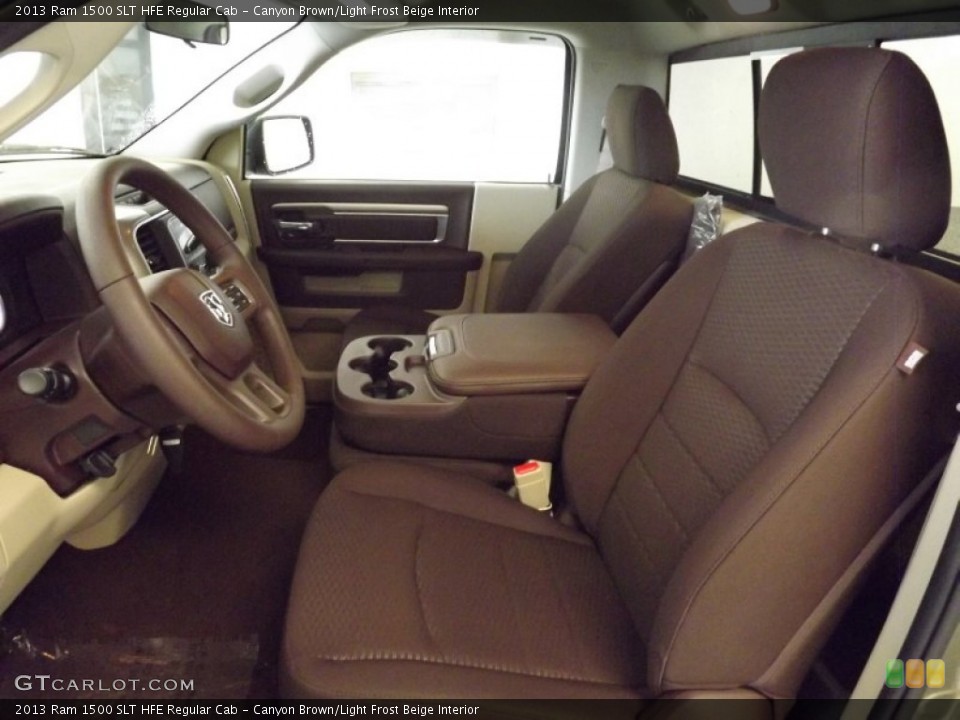 Canyon Brown/Light Frost Beige Interior Photo for the 2013 Ram 1500 SLT HFE Regular Cab #80580600