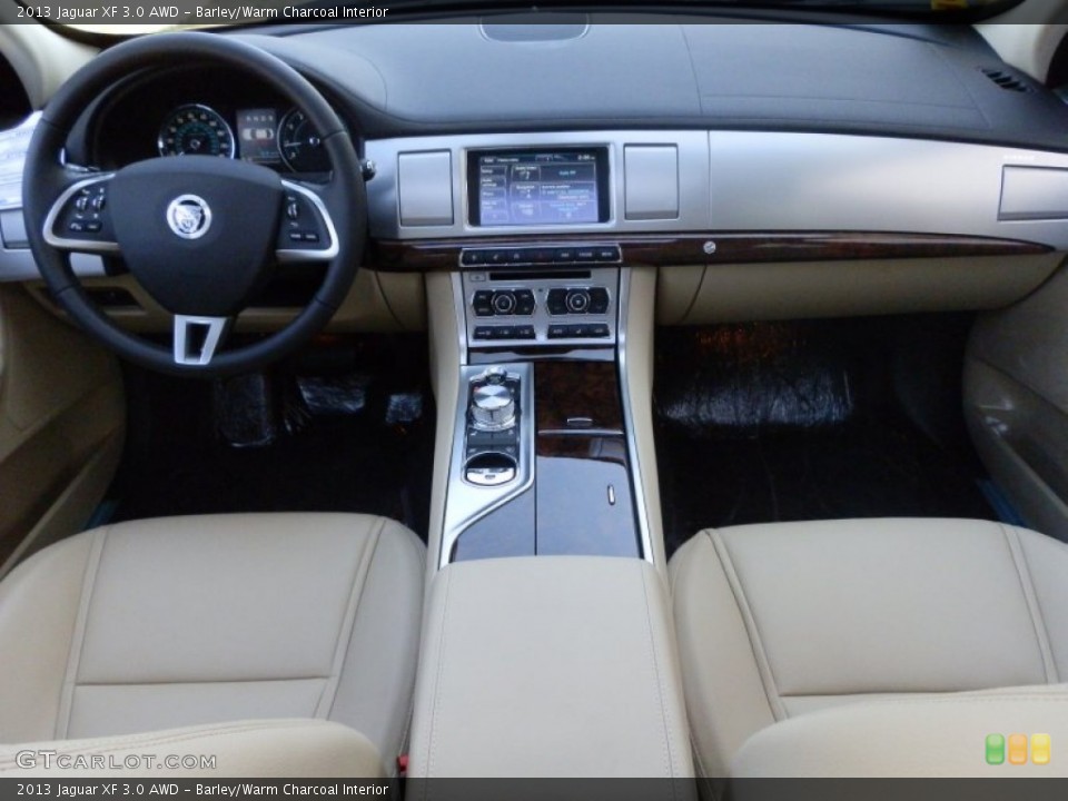 Barley/Warm Charcoal Interior Dashboard for the 2013 Jaguar XF 3.0 AWD #80584090