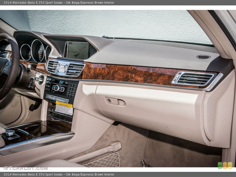 Silk Beige/Espresso Brown Interior Dashboard for the 2014 Mercedes-Benz E 350 Sport Sedan #80584937
