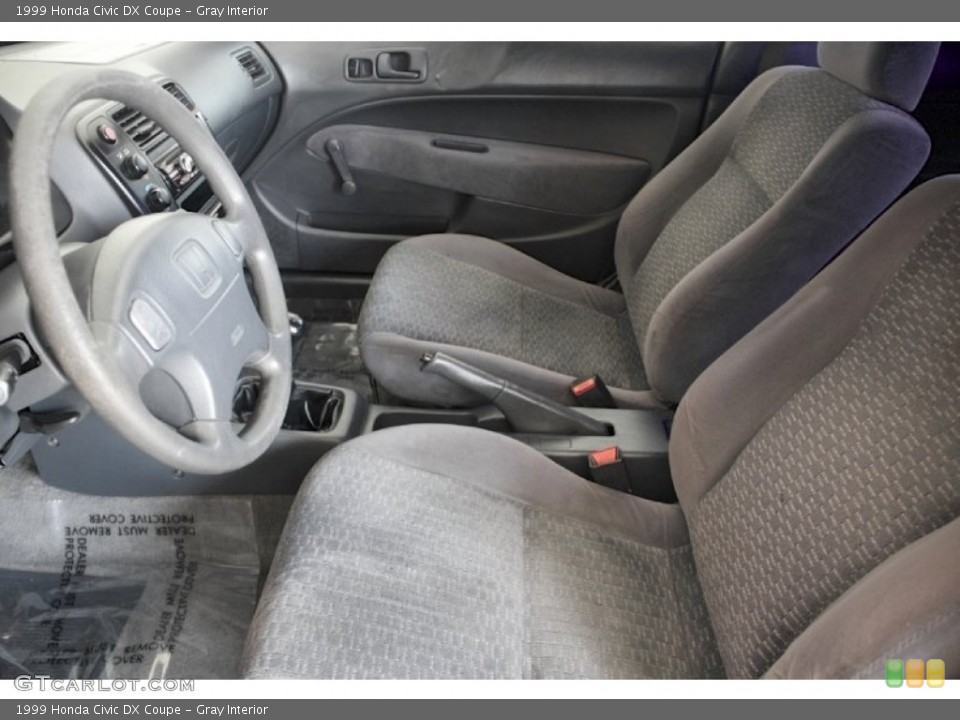 Gray Interior Photo for the 1999 Honda Civic DX Coupe #80584969