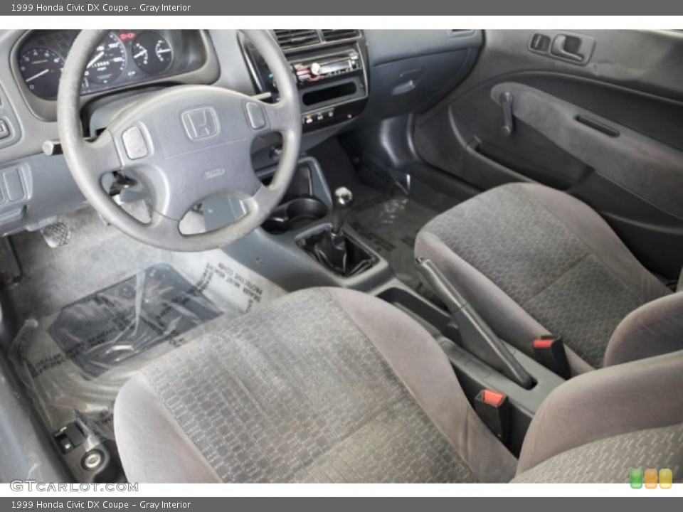 Gray Interior Prime Interior for the 1999 Honda Civic DX Coupe #80585166