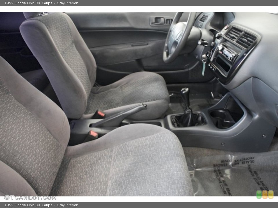 Gray Interior Photo for the 1999 Honda Civic DX Coupe #80585206