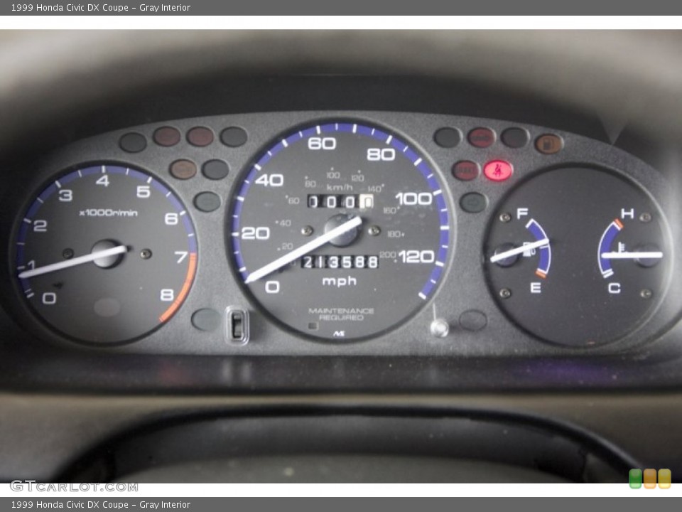 Gray Interior Gauges for the 1999 Honda Civic DX Coupe #80585281