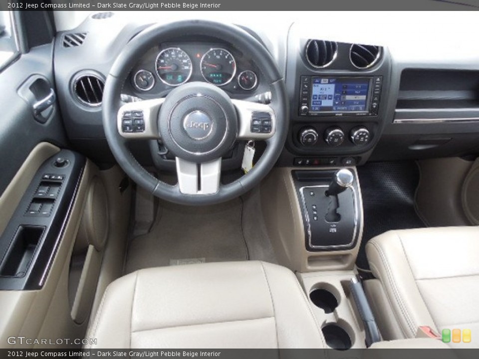 Dark Slate Gray/Light Pebble Beige Interior Dashboard for the 2012 Jeep Compass Limited #80587640