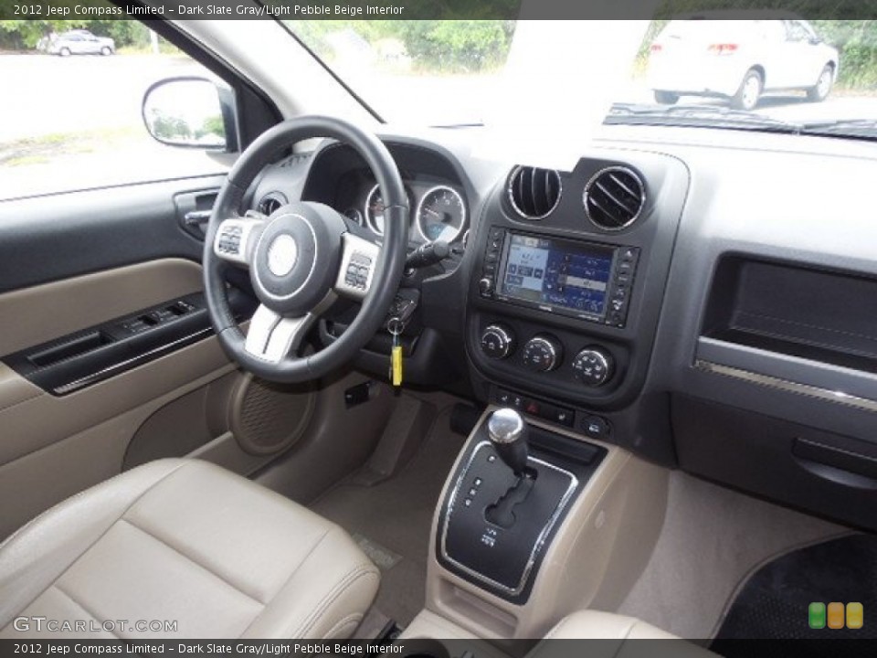 Dark Slate Gray/Light Pebble Beige Interior Dashboard for the 2012 Jeep Compass Limited #80587744