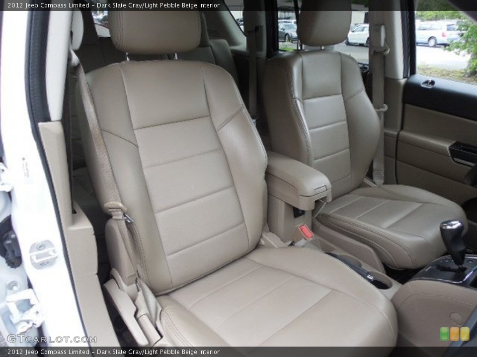 Dark Slate Gray/Light Pebble Beige Interior Front Seat for the 2012 Jeep Compass Limited #80587759