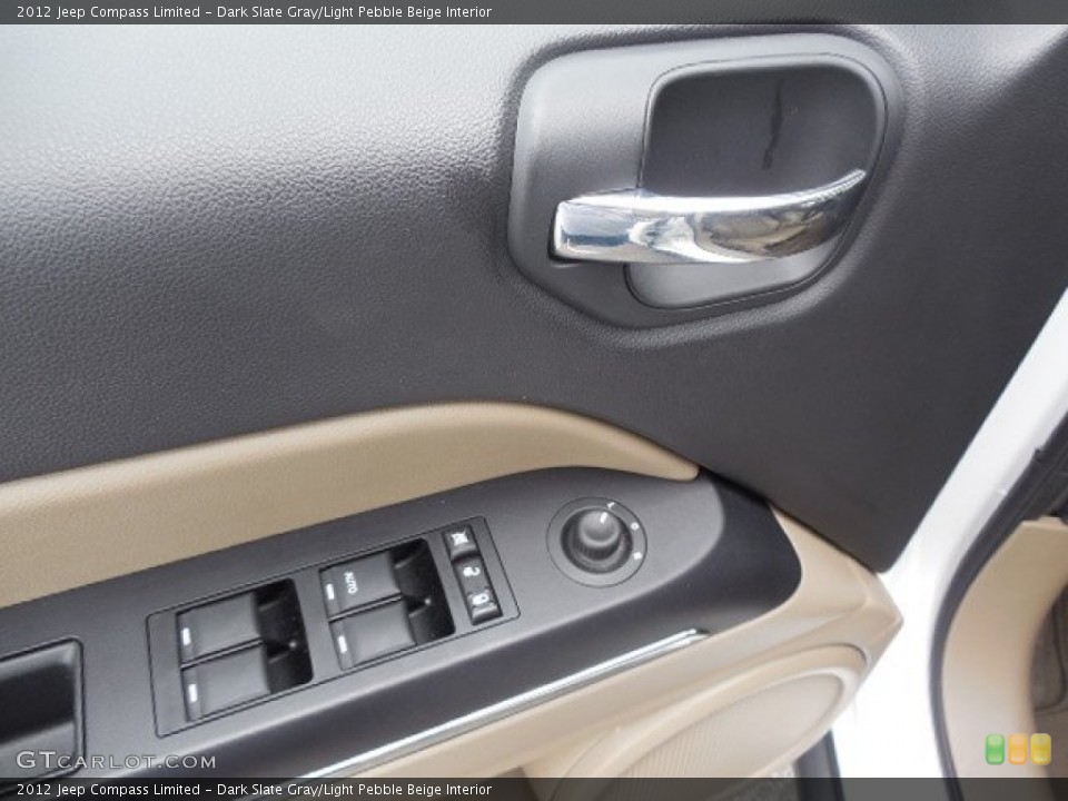 Dark Slate Gray/Light Pebble Beige Interior Controls for the 2012 Jeep Compass Limited #80587825
