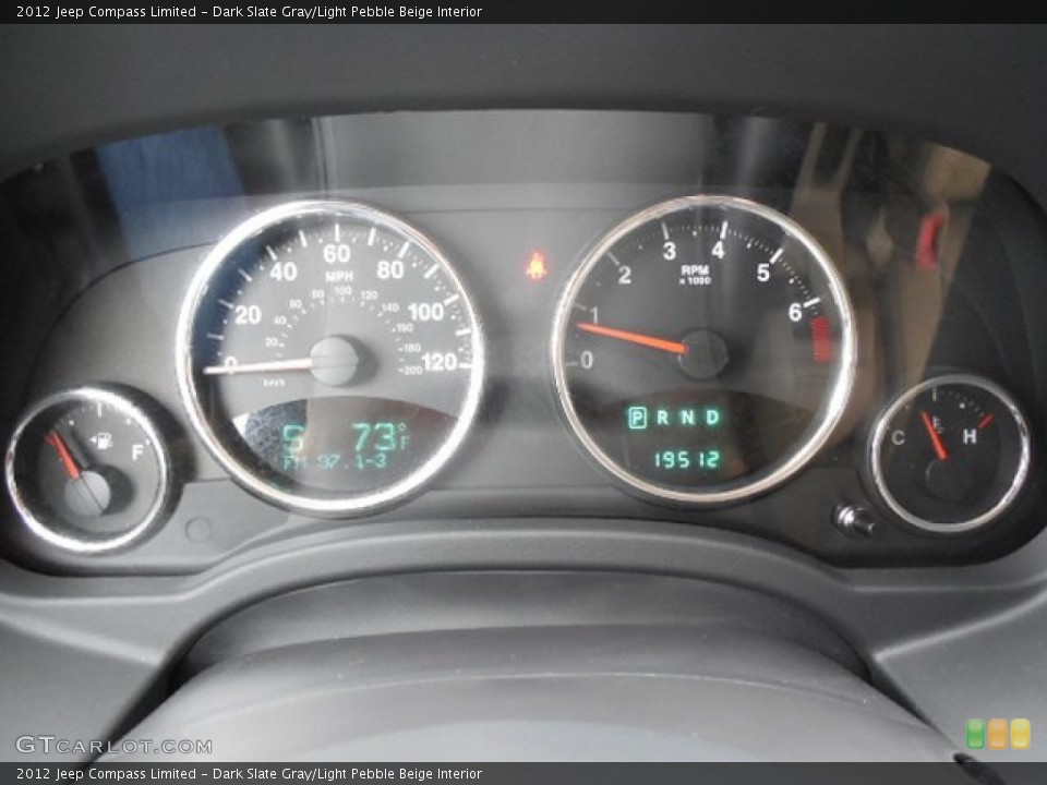 Dark Slate Gray/Light Pebble Beige Interior Gauges for the 2012 Jeep Compass Limited #80587841