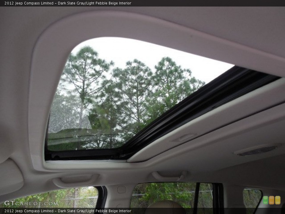 Dark Slate Gray/Light Pebble Beige Interior Sunroof for the 2012 Jeep Compass Limited #80587891