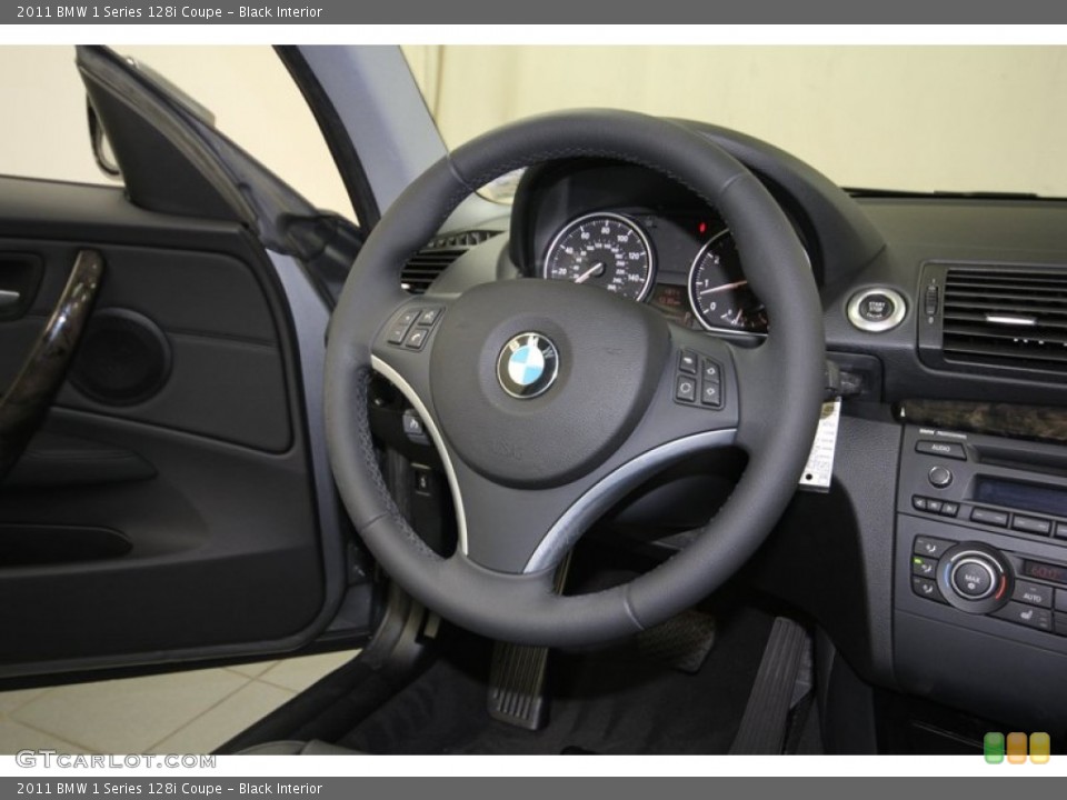 Black Interior Steering Wheel for the 2011 BMW 1 Series 128i Coupe #80588785