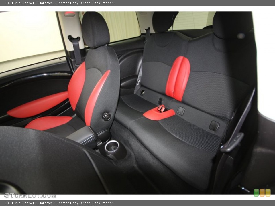 Rooster Red/Carbon Black Interior Rear Seat for the 2011 Mini Cooper S Hardtop #80589127