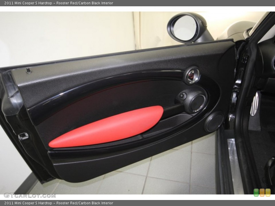 Rooster Red/Carbon Black Interior Door Panel for the 2011 Mini Cooper S Hardtop #80589142
