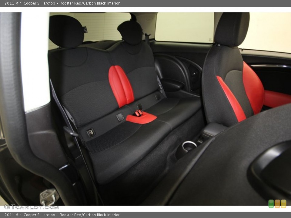 Rooster Red/Carbon Black Interior Rear Seat for the 2011 Mini Cooper S Hardtop #80589325