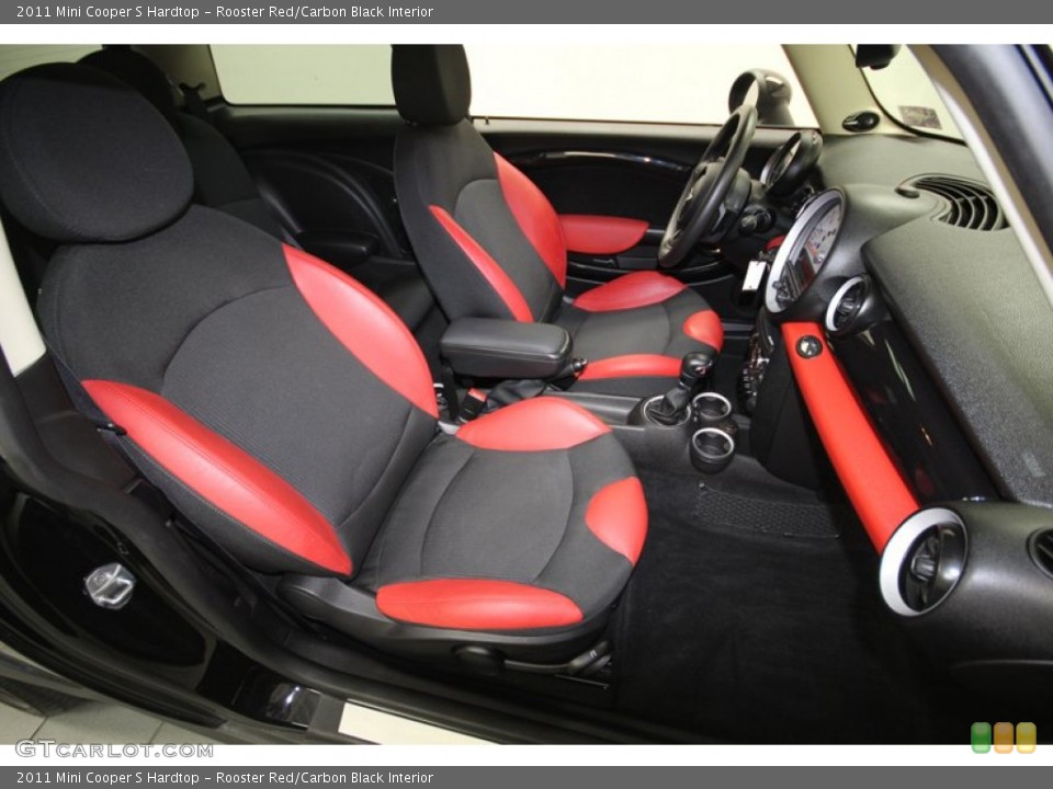 Rooster Red/Carbon Black 2011 Mini Cooper Interiors