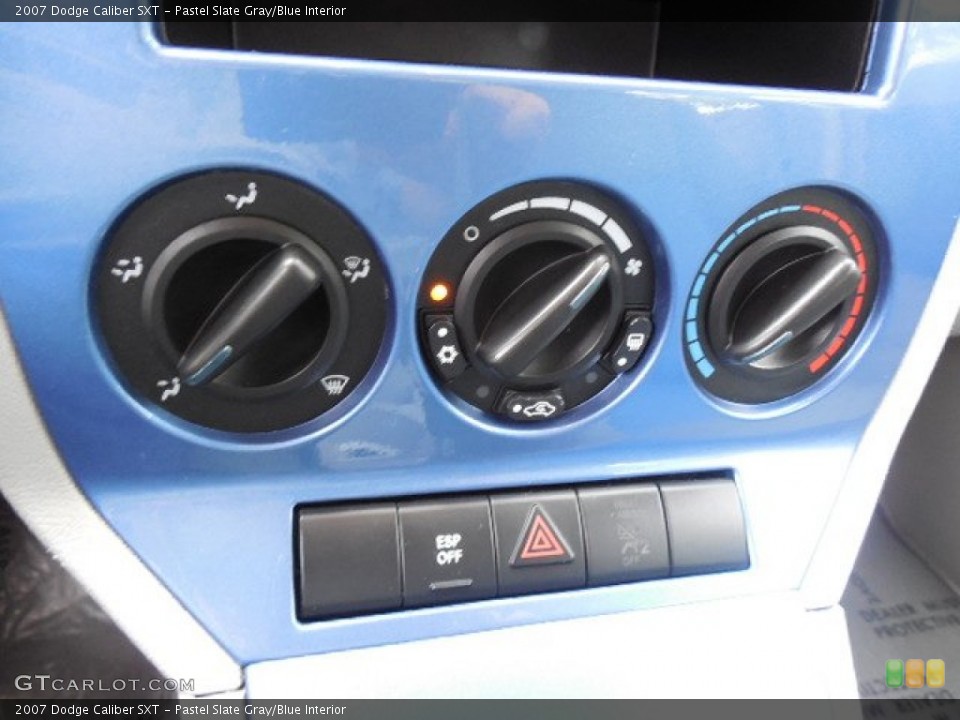 Pastel Slate Gray/Blue Interior Controls for the 2007 Dodge Caliber SXT #80589538