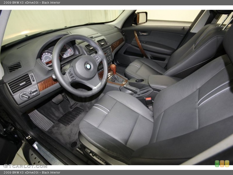 Black 2009 BMW X3 Interiors