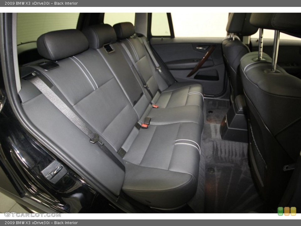 Black Interior Rear Seat for the 2009 BMW X3 xDrive30i #80590289