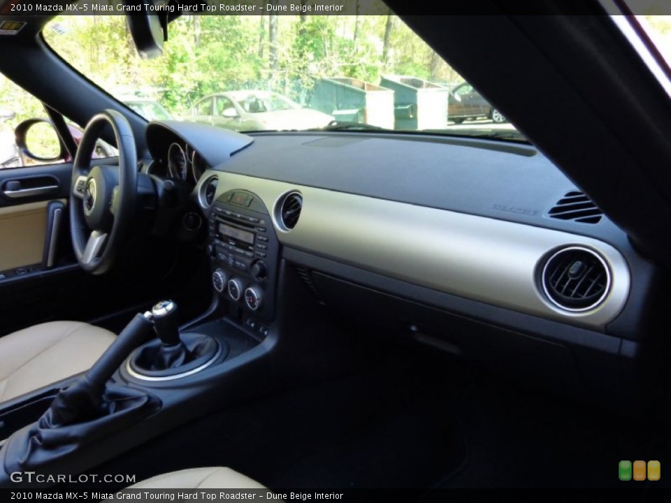 Dune Beige Interior Dashboard for the 2010 Mazda MX-5 Miata Grand Touring Hard Top Roadster #80590434