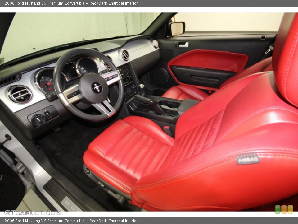 Red/Dark Charcoal Interior Photo for the 2006 Ford Mustang V6 Premium Convertible #80591062