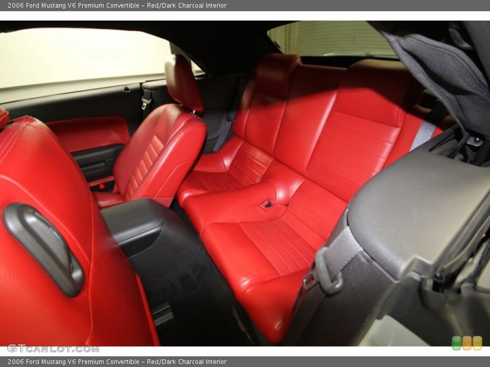 Red/Dark Charcoal Interior Rear Seat for the 2006 Ford Mustang V6 Premium Convertible #80591098