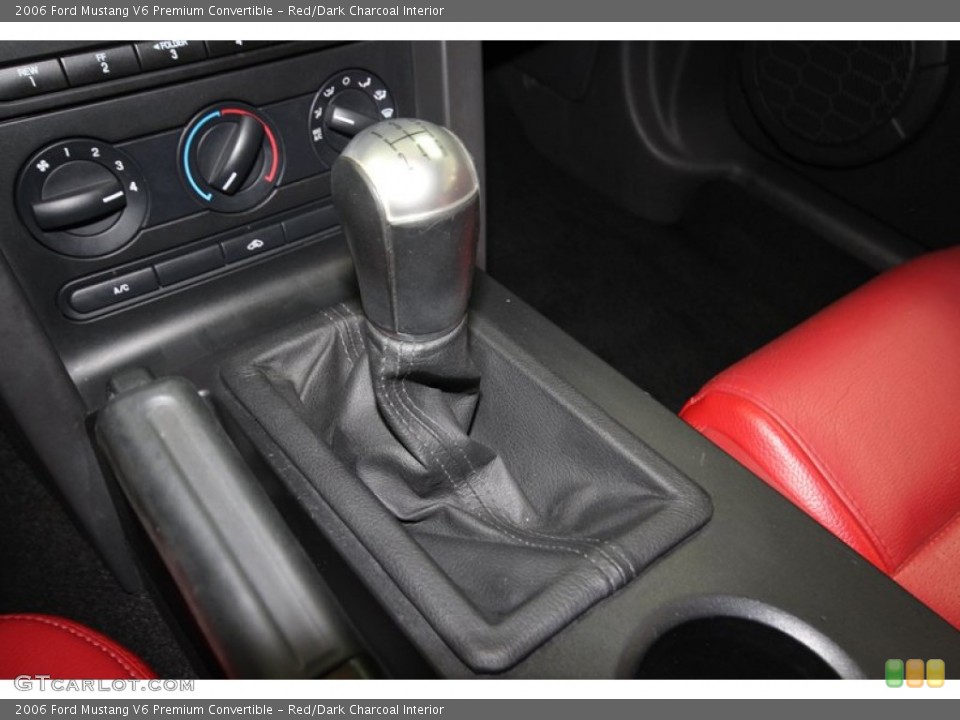 Red/Dark Charcoal Interior Transmission for the 2006 Ford Mustang V6 Premium Convertible #80591122